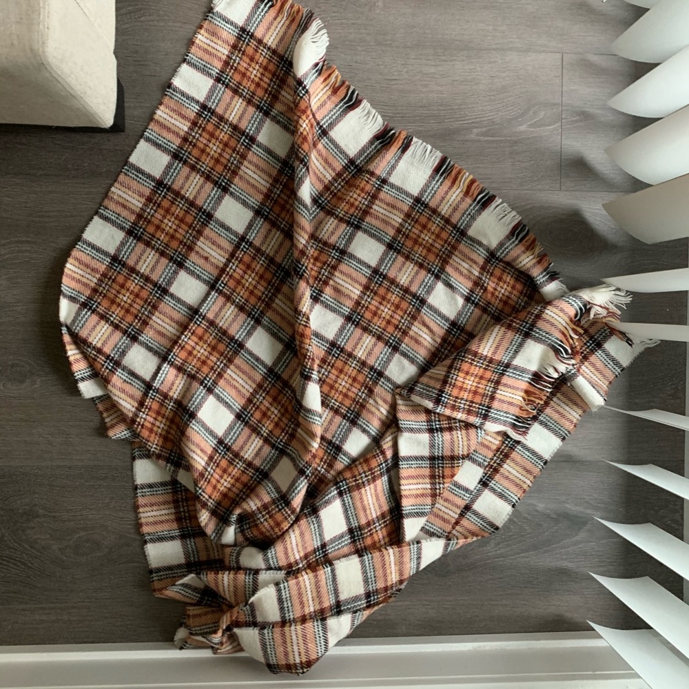Orange Plaid Scarf